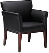 black leather chairs