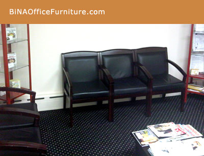 wood and leather office chair