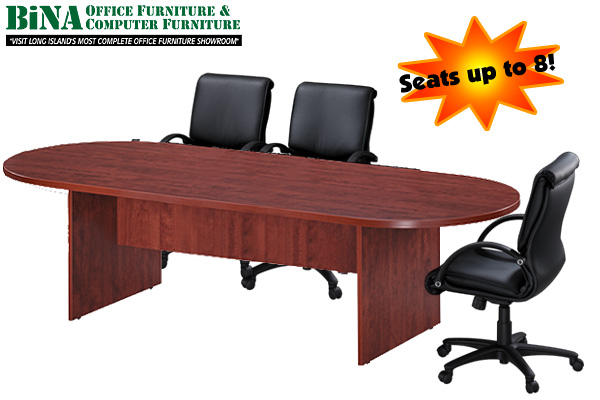 Wood Conference Table and Chairs
