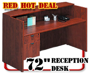 reception desk and chair