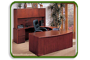 cockpit wood u-shaped desk