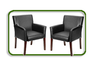 reception desk and chair